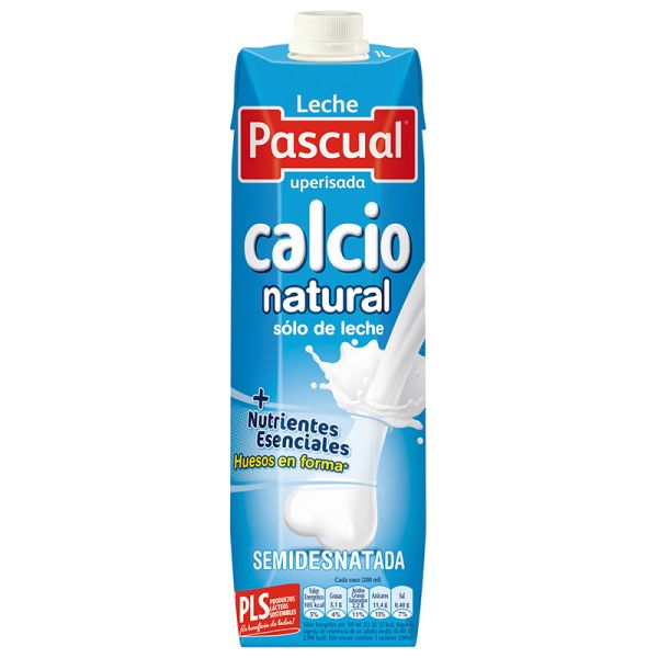 Natural calcium skimmed milk Pascual 1 l carton