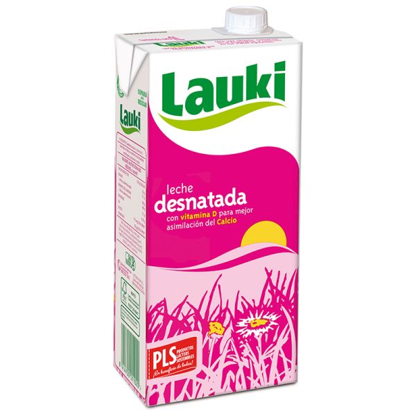 Skimmed milk Lauki 1l carton