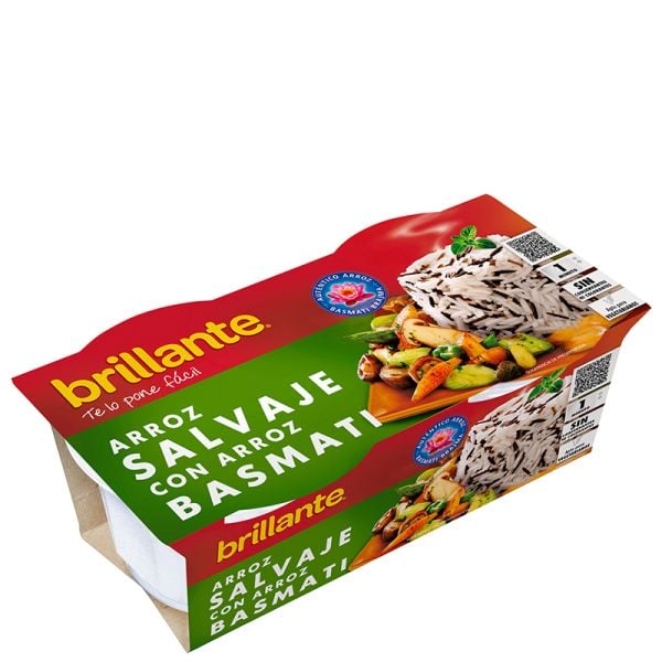 Wild rice with basmati Brillante minute 2x125 g bowl