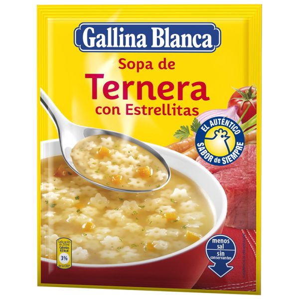 Beef soup with stars Gallina Blanca 80 g packet