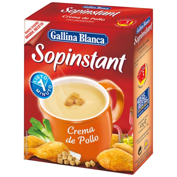 Chicken cream with croutons Sopinstant Gallina Blanca 3 sachets 63 g