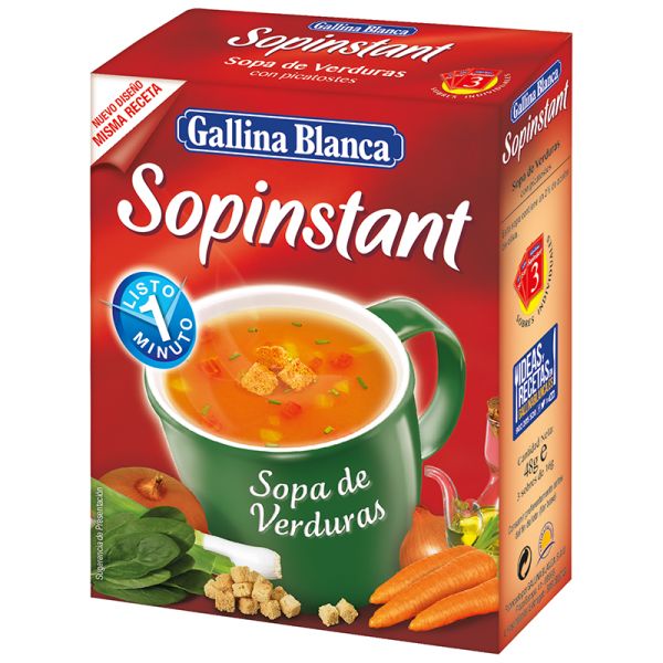 Vegetable soup with croutons sopinstant Gallina Blanca 3x60 g packet