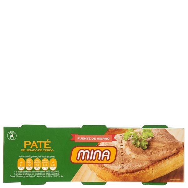 Pork liver pate Mina 3x70 g tin
