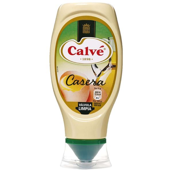 Homemade style mayonnaise top down Calvé 430 g bottle