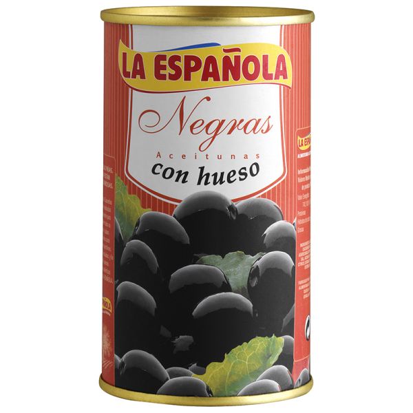 Black olives with stone La Española 185 g tin