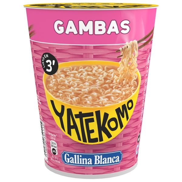 Gallina Blanca Prawn flavour instant noodles Yatekomo 60 g