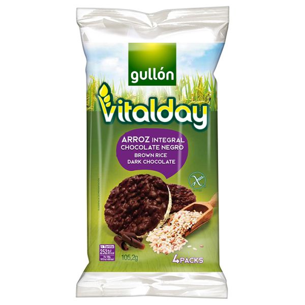 Gullón Whole rice with chocolate pancakes Vitalday 105,2 g