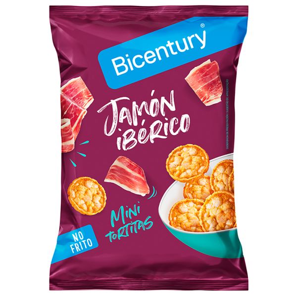 Bicentury Corn mini pancakes iberain ham flavoured 70 g