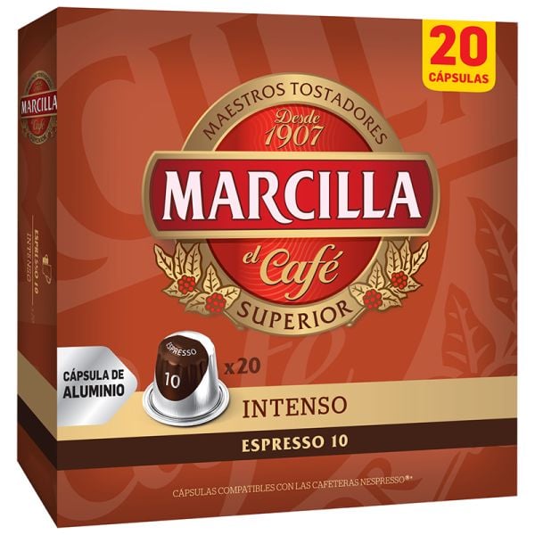 Marcilla Coffee capsules intense Nespresso system 20 units