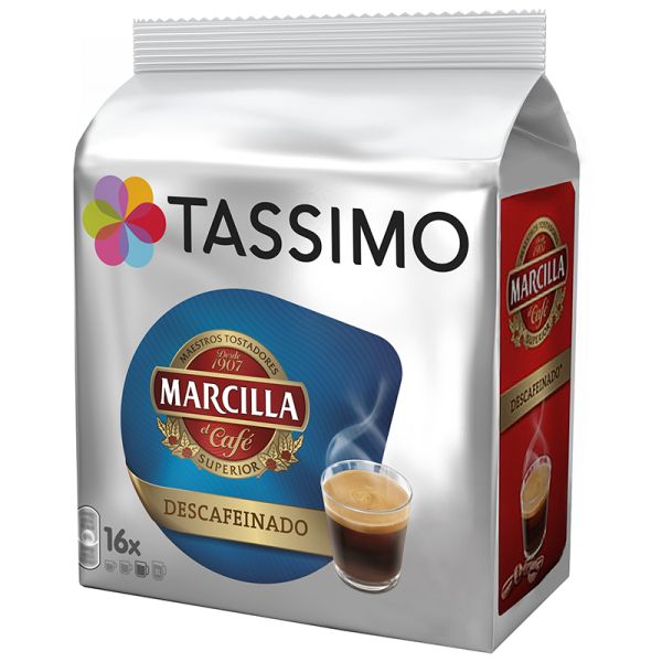 Marcilla Decaffeinates coffee capsules Tassimo system 16 capsules