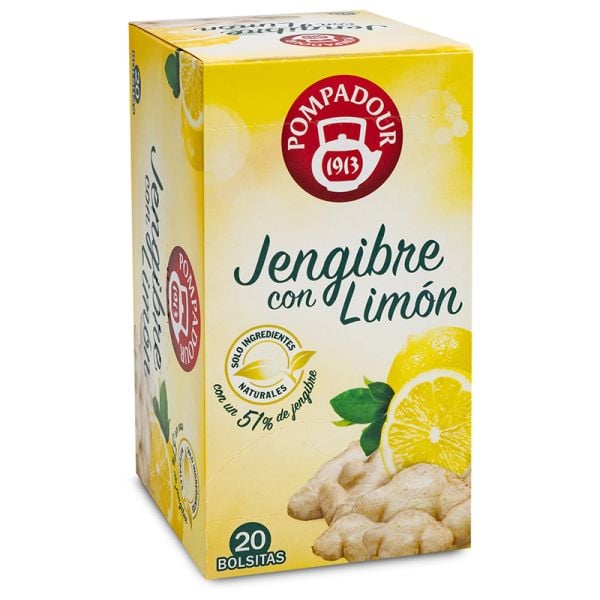 Pompadour Ginger with lemon infusion 20 bags box