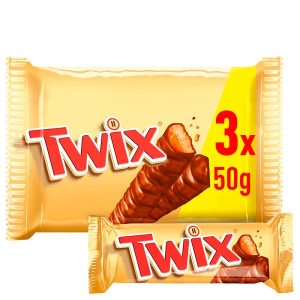 Twix Chocolate bar with biscuit and caramel 3x50 g