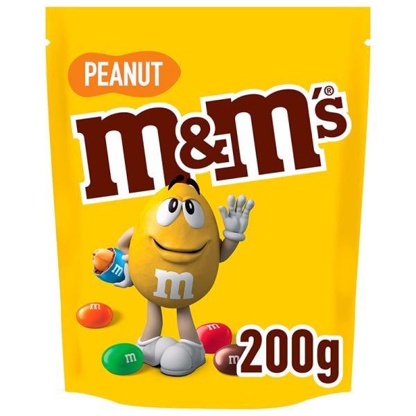 M&M's Chocolate covered peanuts snack 200 g bag