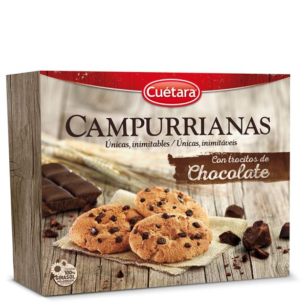 Cuétara Cookies Campurrianas with chocolate chips 450 g box