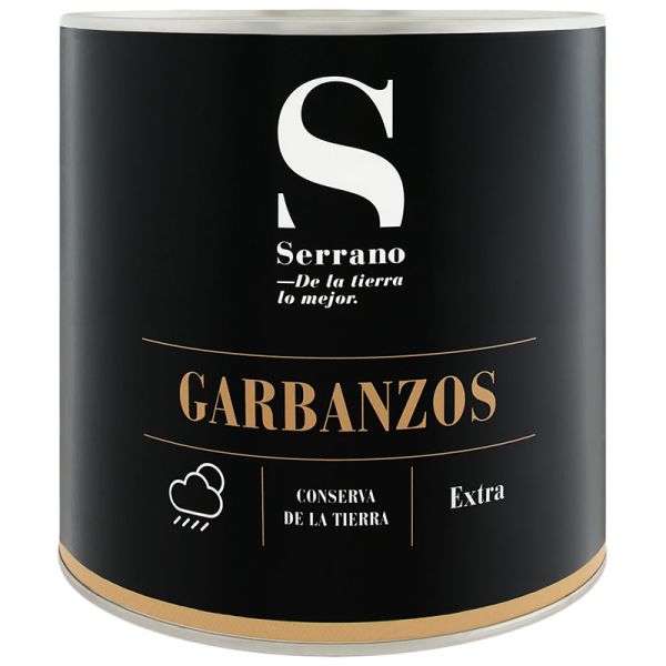 Cooked chickpeas Conservas Serrano 2,5 kg tin