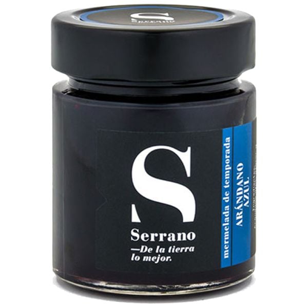 Homemade style blueberry jam Conservas Serrano 175 g jar