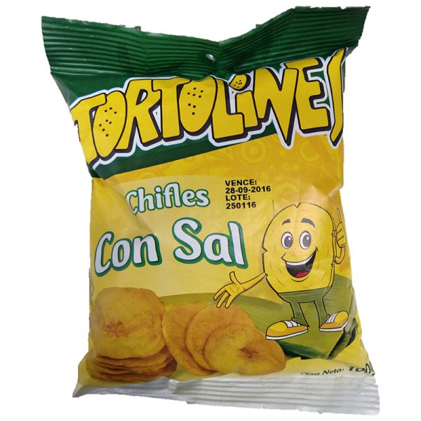 Salted plantain chips Tortolines 100 g bag