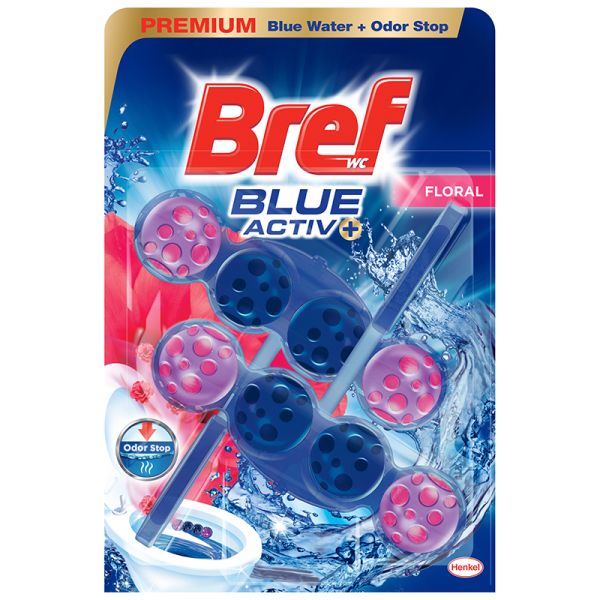 Bref Toilet cleaner Floral Blue duo pack 2x50 g
