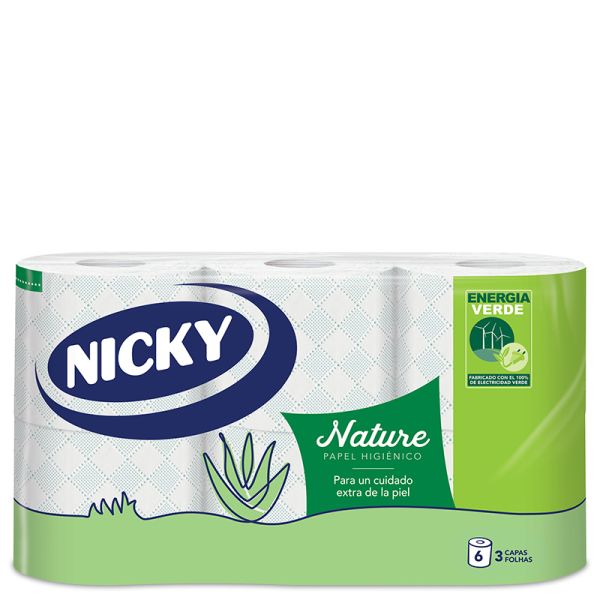 Nicky Toilet Paper Nature 3 layers with Aloe Vera 6 rolls