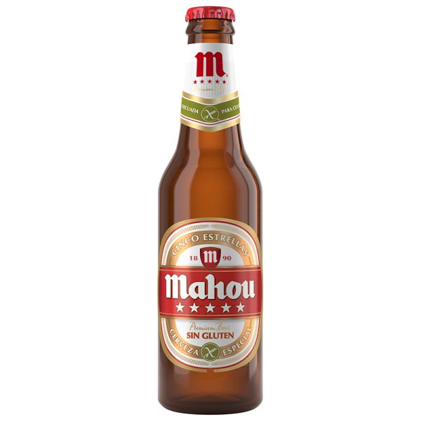 Gluten-free beer Mahou 5 Stars 33 cl bottle
