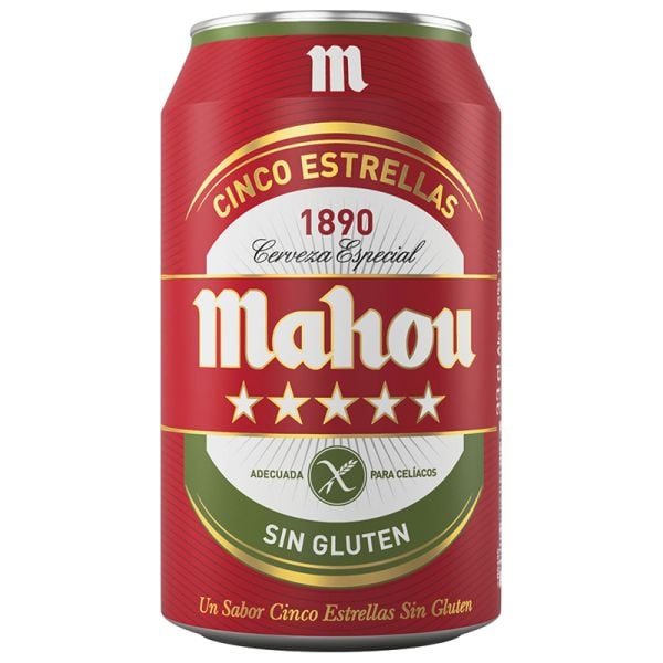 Gluten-free beer Mahou 5 Stars 33 cl can