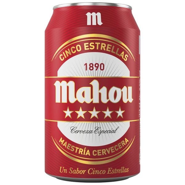 Beer Mahou 5 Stars 33 cl can