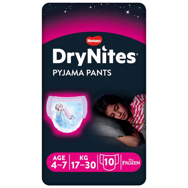 Huggies Pyjama pants Drynites girls 4-7 years 10 units