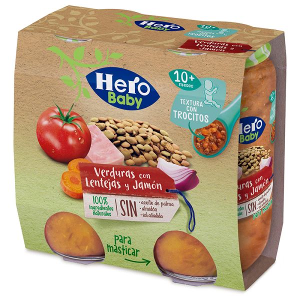 Hero Baby Jar of lentils with ham 2x235 g jar