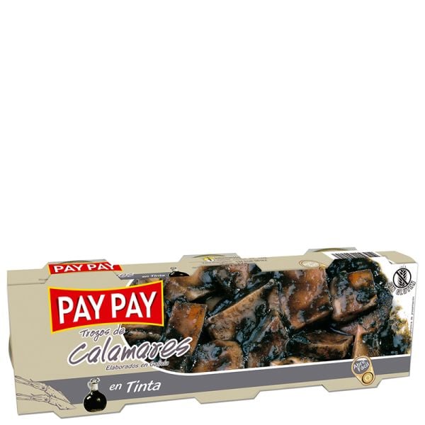 Pieces of squid in ink sauce Pay Pay 3x55 g tin