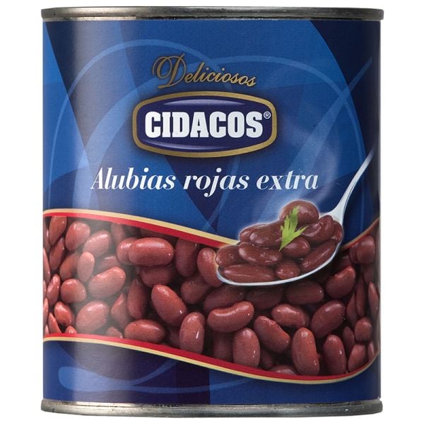 Cooked red beans extra Cidacos in a natural tin 1,6 kg