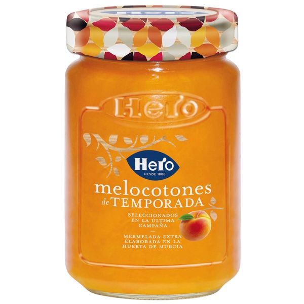 Seasonal peach jam Hero jar 350 g