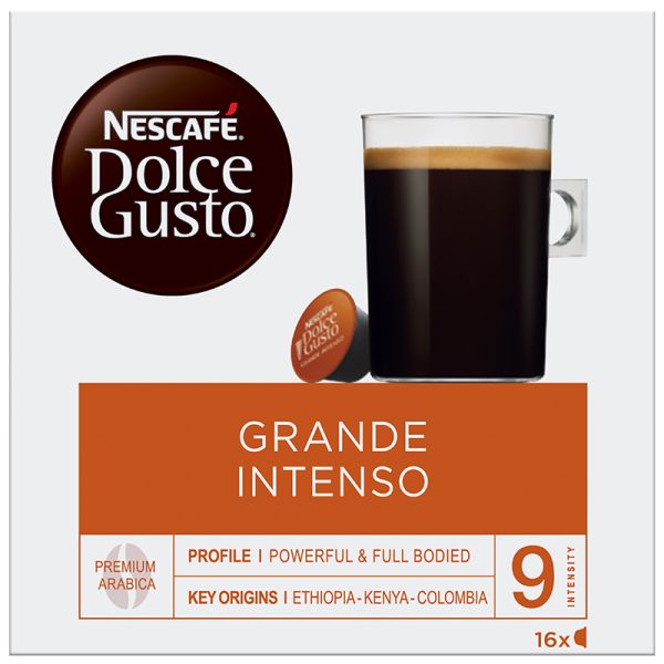 Nescafé large coffee capsules, intense and intense Nescafé Dolce Gusto system 16 units