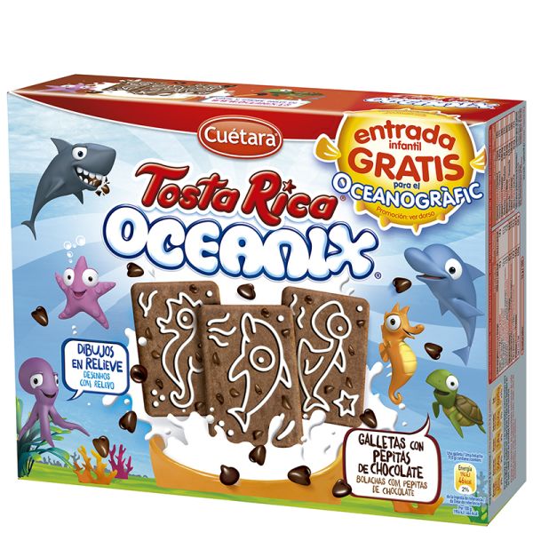 Cookie Cuétara tosta rica oceanix case 480 gr