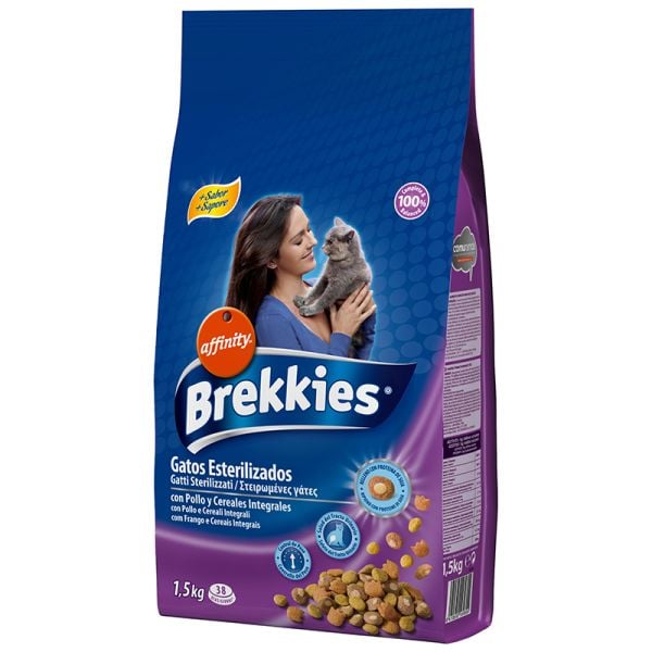 Sterilized cat food Brekkies bag 1,5 kg
