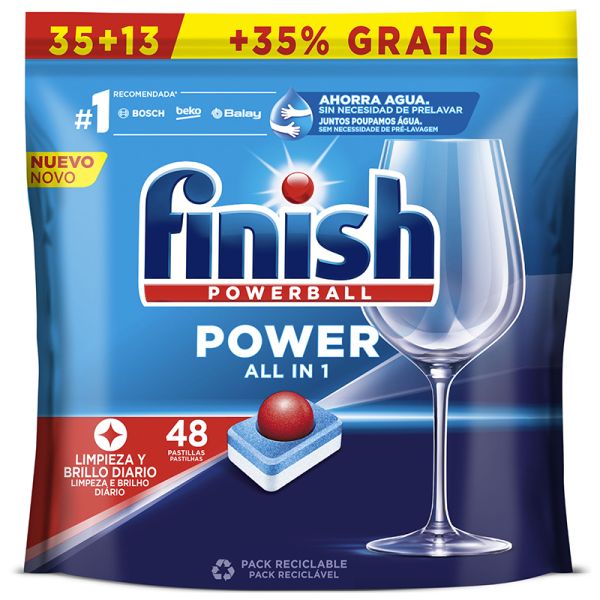 Finish Dishwashet tabs Powerball All in 1 48 doses