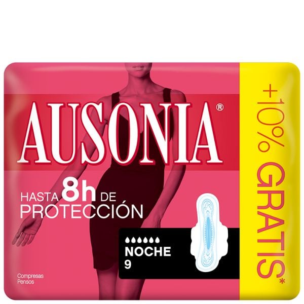 Ausonia night compresses with wings 9 units