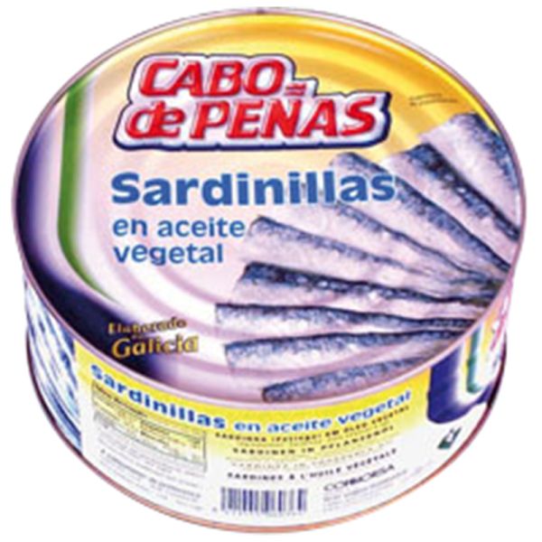 Sardines in vegetable oil Cabo de Peñas 700 g tin