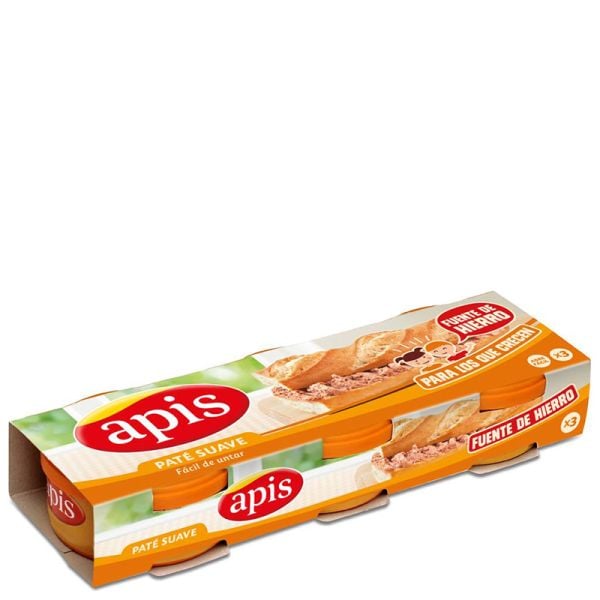 Pork liver soft pate Apis 3x80 g tin