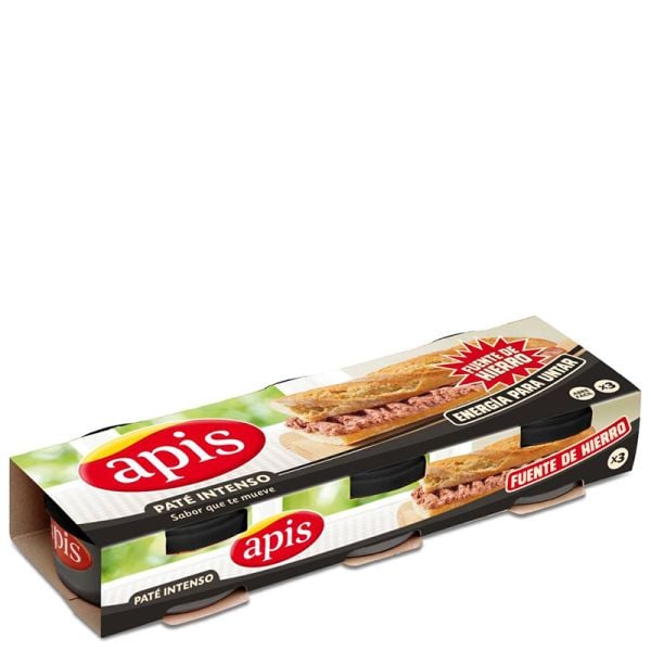 Pork liver intense pate Apis 3x80 g tin