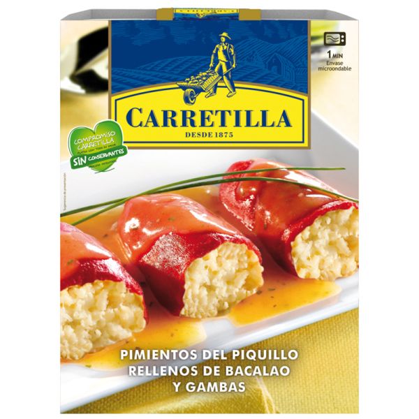Peppers stuffed with cod and prawns Carretilla 280 g bowl