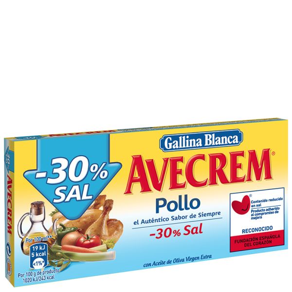 Chicken broth Avecrem -30% salt 10 cubes