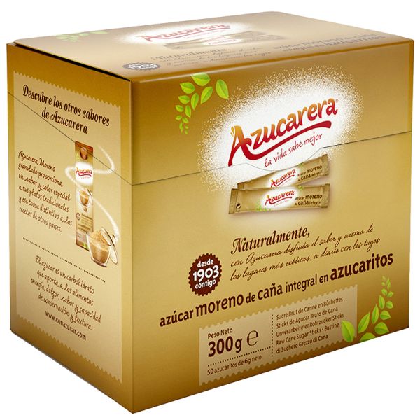 Brown sugar sachets Azucarera 50x6g pack