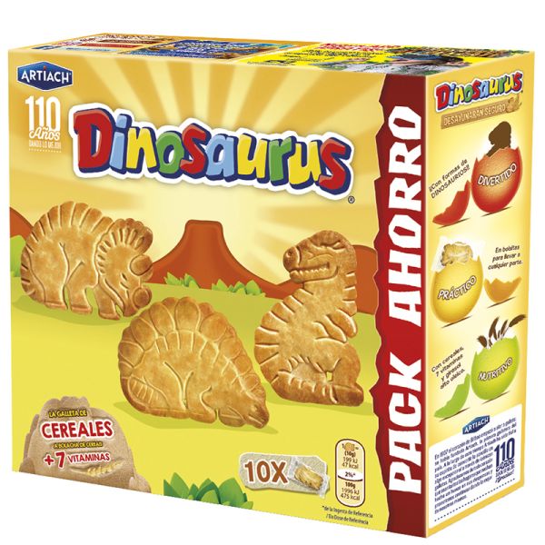 Cookies dinosaurus Artiach family pack 411 g box