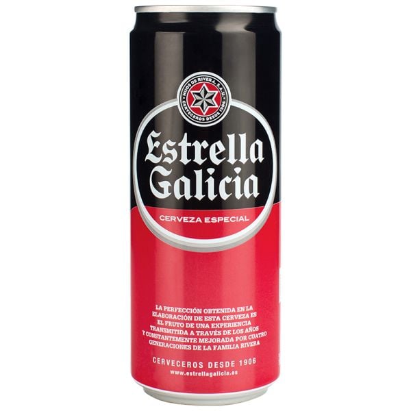 Beer Estrella Galicia 33 cl can