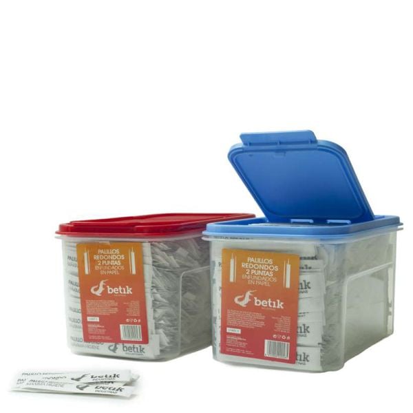 Round toothpicks individually wrapped Betik box 1000 units