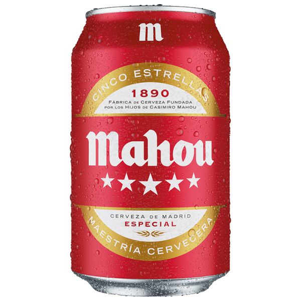 Mahou Beer 5 Stars 33 cl can