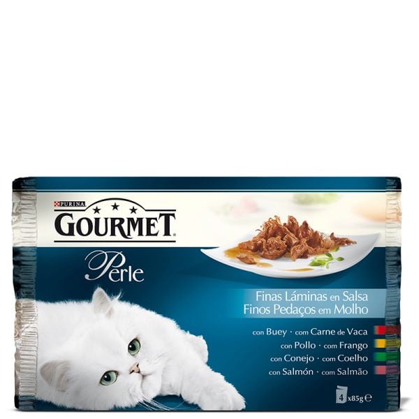 Cat Food Gourmet perle thin slices in sauce 4 x 85 g