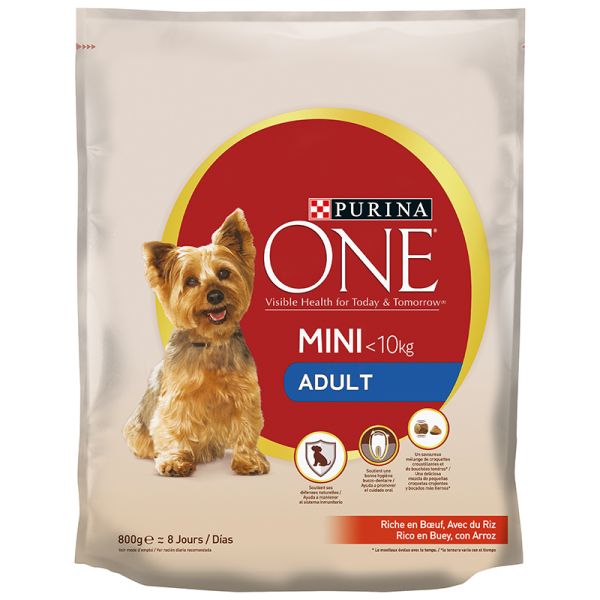 Dog Food Purina one with beef and rice 800 g
