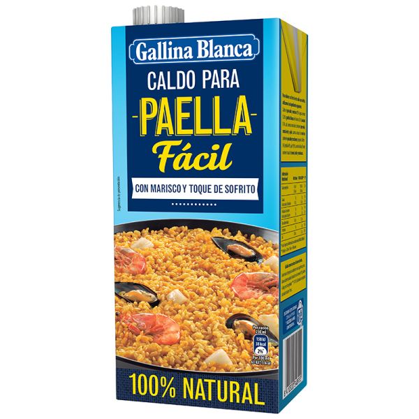 Seafood paella broth with saute Gallina Blanca 1 l brik