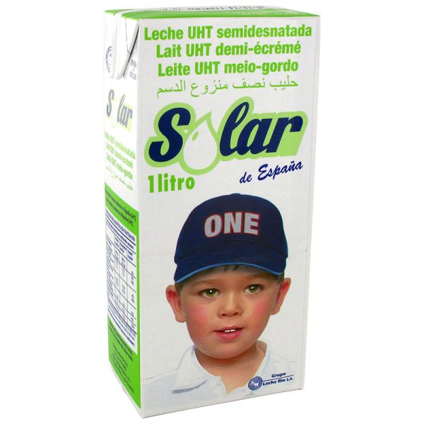 Semi-skimmed milk Solar brik 1l